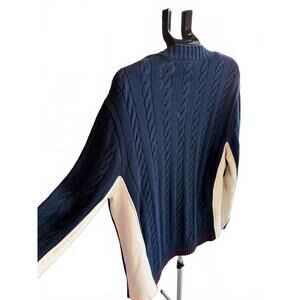 KITH / WILSON Navy Blue Cable Knit Cardigan Sweater